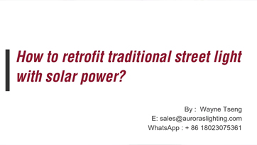 How to retrofit 220V LED street light with solar power
