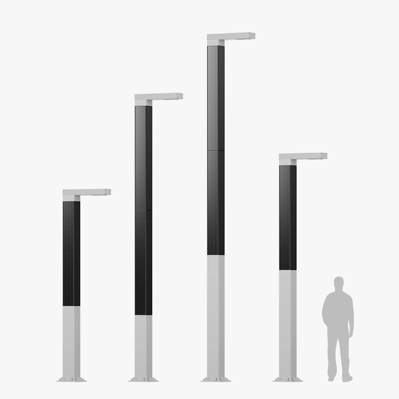 intelligent light pole with vertical solar street lights