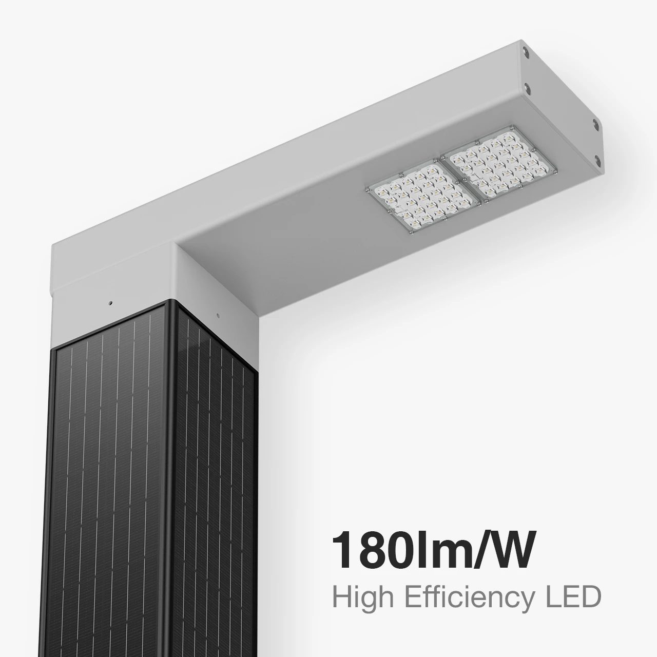 vertical solar street light for smart urban roads