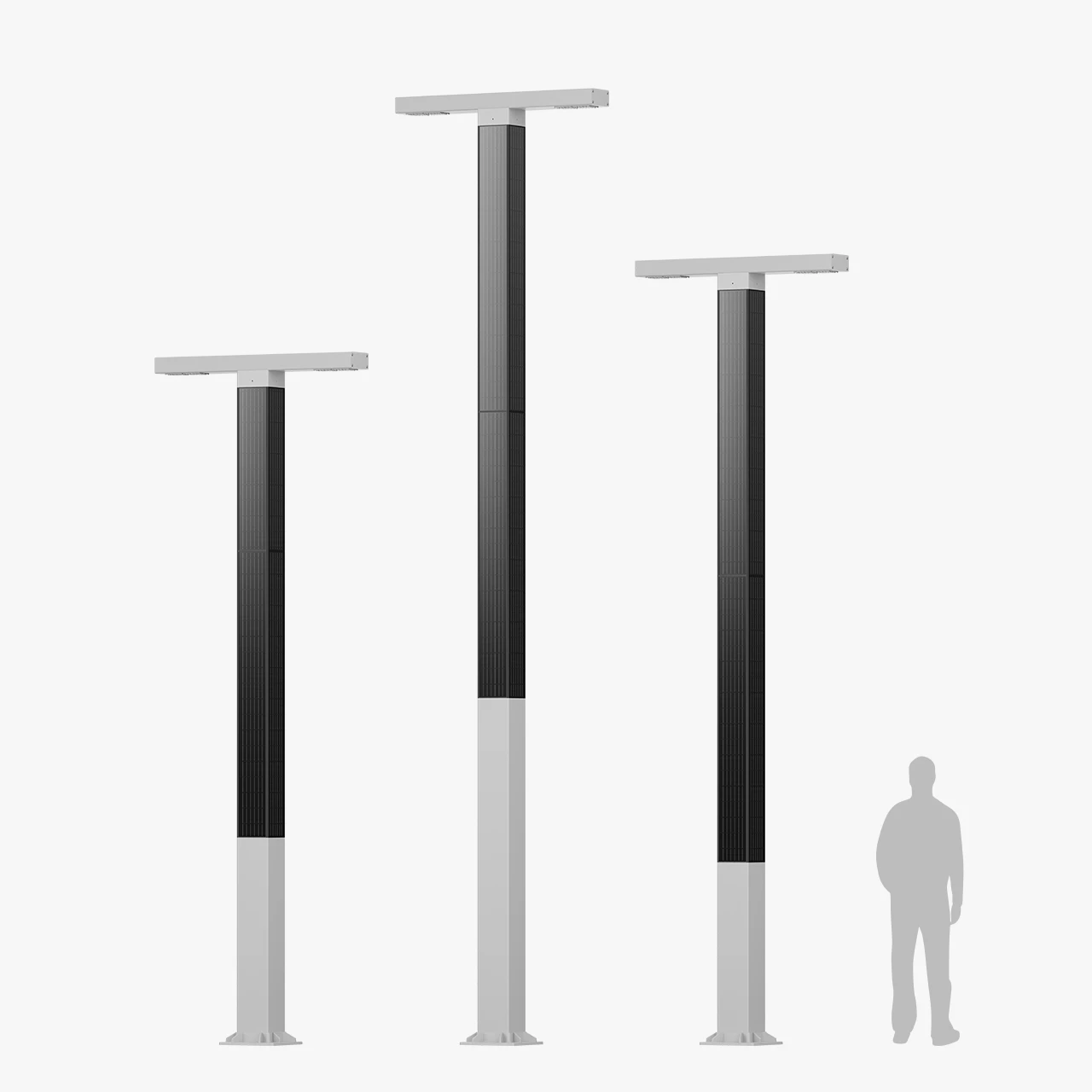 vertical solar street light with IoT smart control pole