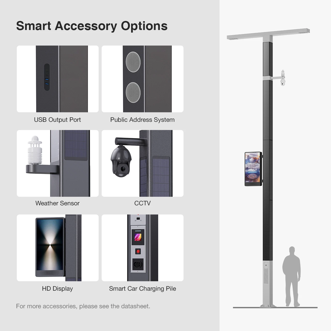 vertical solar street lighting system for smart cities